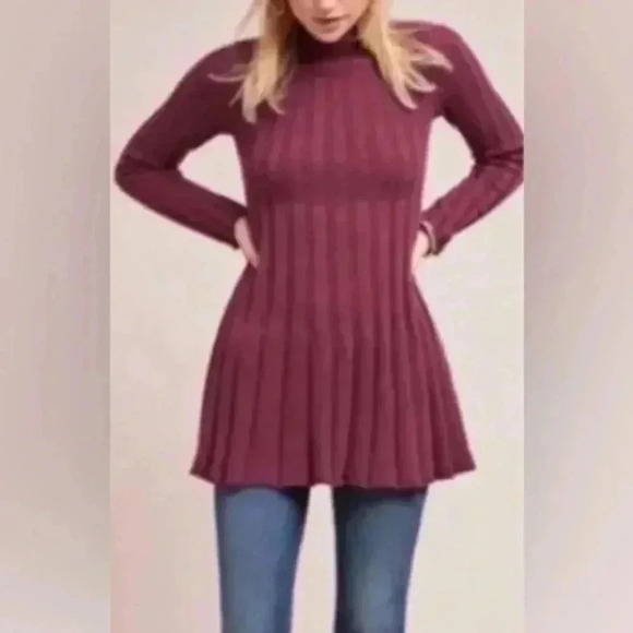 [L] Anthropologie Rosie Neira Thelma Knit Tunic  Sweater Dress - Picture 2 of 9